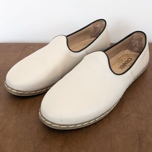 Charix Slip On Loafer Cream and Black trim European Size 40